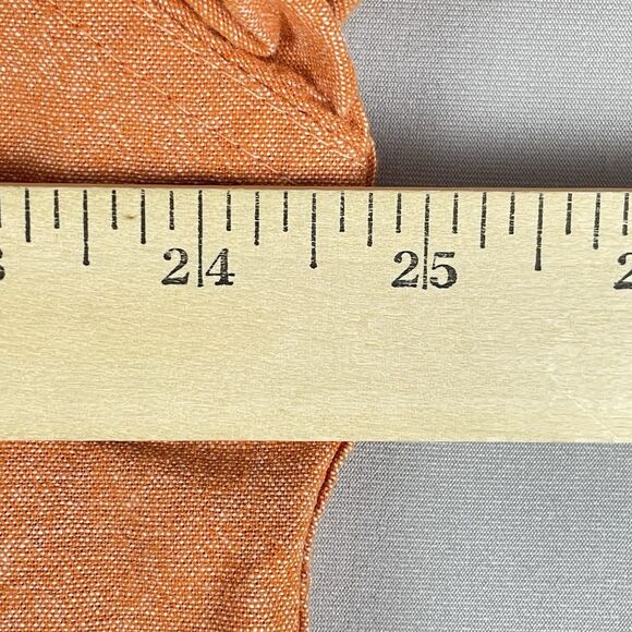 Linea Uomo Linen Short Sleeve Button Down Shirt Men’s 2XL Orange Relax Safari - Picture 12 of 16